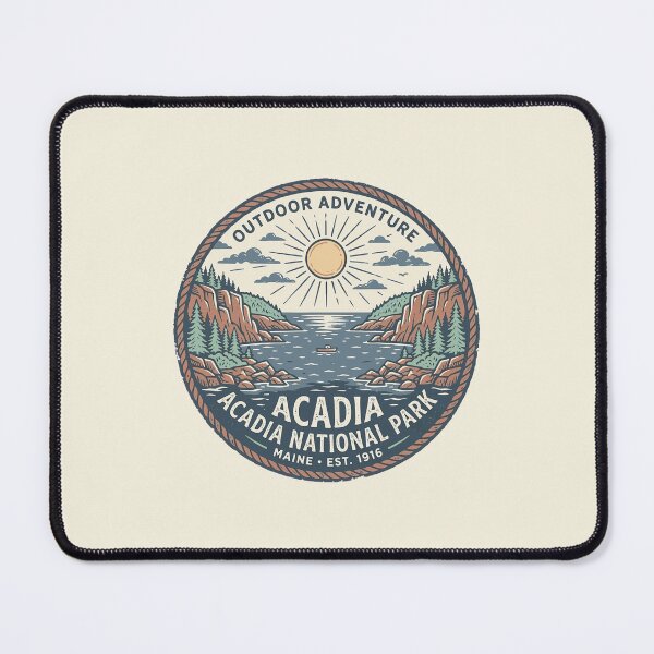Item preview, Acadia National Park Maine Vintage Retro Badge Design designed and sold by DeeLulu.