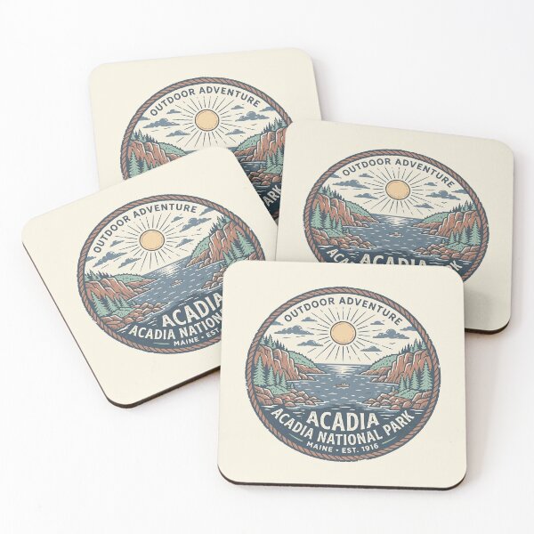 Item preview, Acadia National Park Maine Vintage Retro Badge Design designed and sold by DeeLulu.