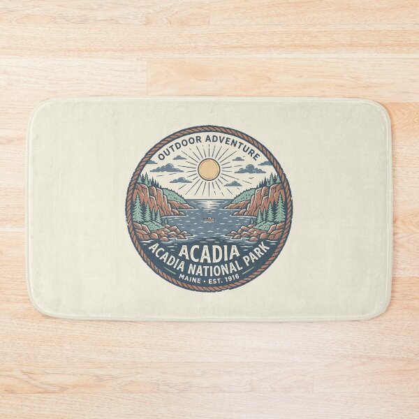 Item preview, Acadia National Park Maine Vintage Retro Badge Design designed and sold by DeeLulu.