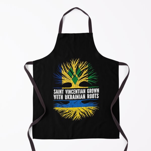 Item preview, Saint Vincentian Grown with Ukrainian Roots Flag designed and sold by CosmoKitsch.