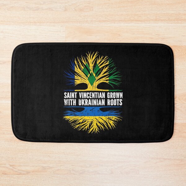 Item preview, Saint Vincentian Grown with Ukrainian Roots Flag designed and sold by CosmoKitsch.