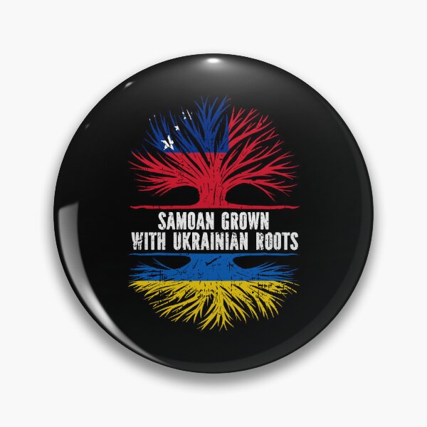Item preview, Samoan Grown with Ukrainian Roots Flag designed and sold by CosmoKitsch.