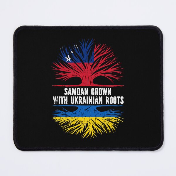Item preview, Samoan Grown with Ukrainian Roots Flag designed and sold by CosmoKitsch.
