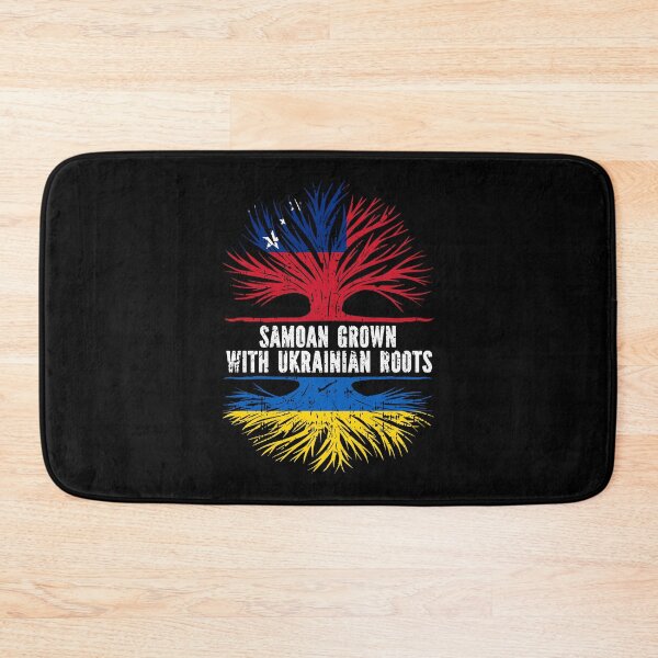 Item preview, Samoan Grown with Ukrainian Roots Flag designed and sold by CosmoKitsch.