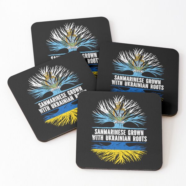Item preview, Sanmarinese Grown with Ukrainian Roots Flag designed and sold by CosmoKitsch.