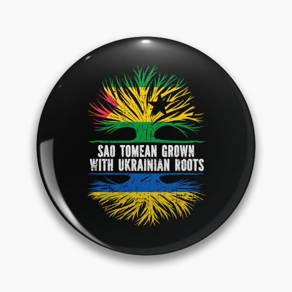 Item preview, Sao Tomean Grown with Ukrainian Roots Flag designed and sold by CosmoKitsch.