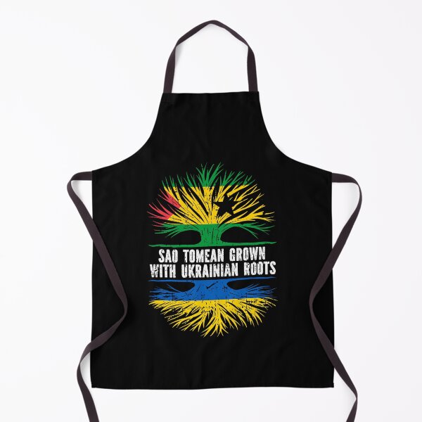 Item preview, Sao Tomean Grown with Ukrainian Roots Flag designed and sold by CosmoKitsch.