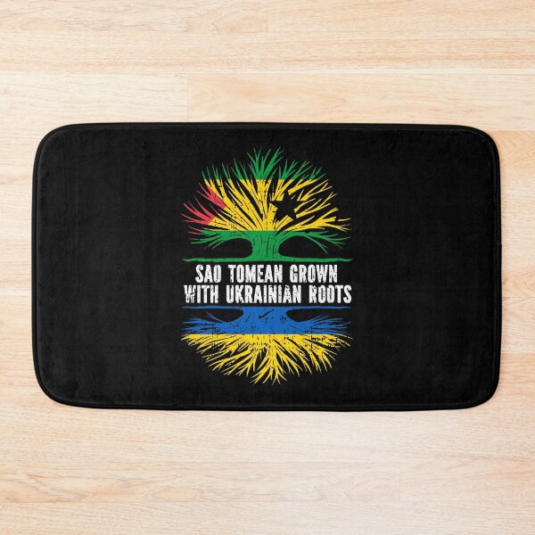 Item preview, Sao Tomean Grown with Ukrainian Roots Flag designed and sold by CosmoKitsch.