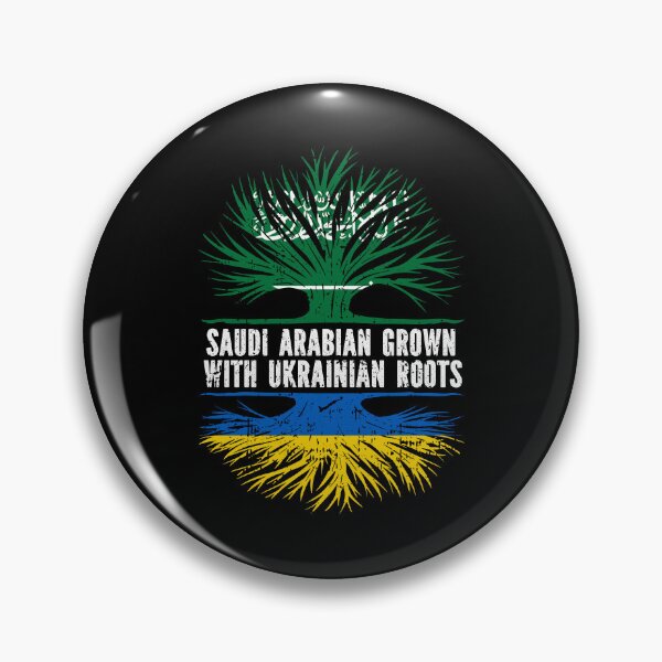 Item preview, Saudi Arabian Grown with Ukrainian Roots Flag designed and sold by CosmoKitsch.