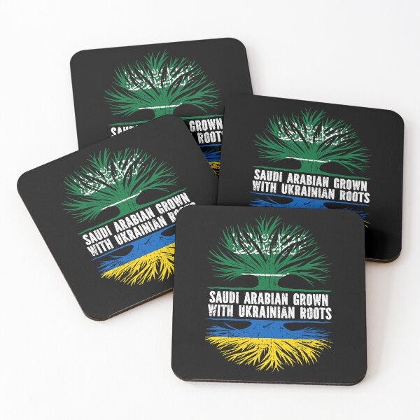 Item preview, Saudi Arabian Grown with Ukrainian Roots Flag designed and sold by CosmoKitsch.