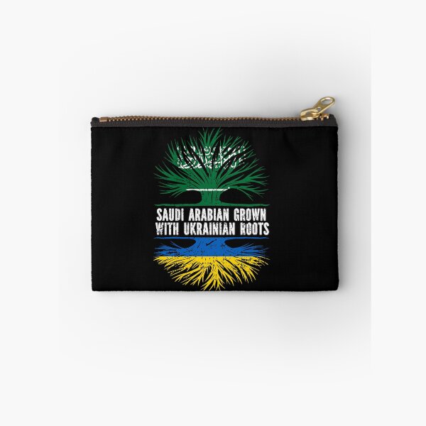 Item preview, Saudi Arabian Grown with Ukrainian Roots Flag designed and sold by CosmoKitsch.