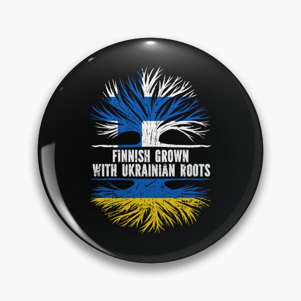 Item preview, Finnish Grown with Ukrainian Roots Flag designed and sold by CosmoKitsch.