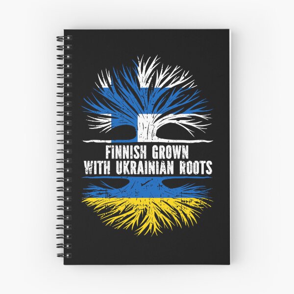 Item preview, Finnish Grown with Ukrainian Roots Flag designed and sold by CosmoKitsch.