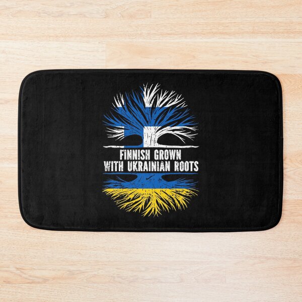 Item preview, Finnish Grown with Ukrainian Roots Flag designed and sold by CosmoKitsch.