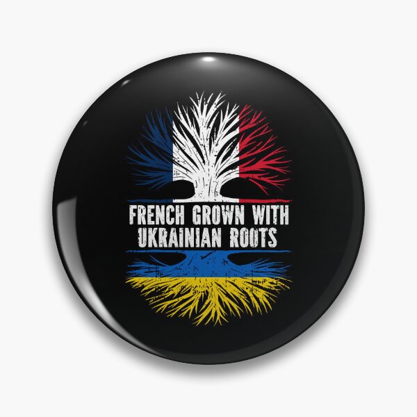Item preview, French Grown with Ukrainian Roots FR Flag designed and sold by CosmoKitsch.