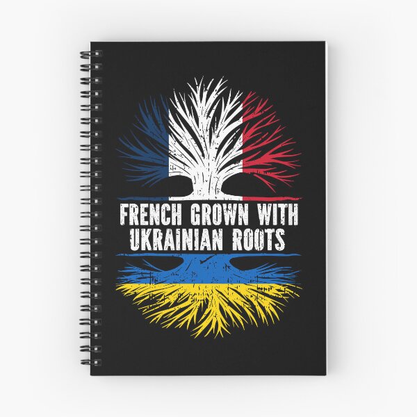 Item preview, French Grown with Ukrainian Roots FR Flag designed and sold by CosmoKitsch.
