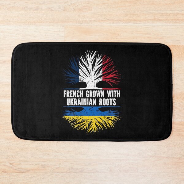 Item preview, French Grown with Ukrainian Roots FR Flag designed and sold by CosmoKitsch.
