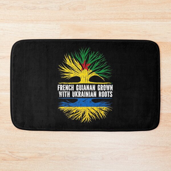 Item preview, French Guianan Grown with Ukrainian Roots Flag designed and sold by CosmoKitsch.