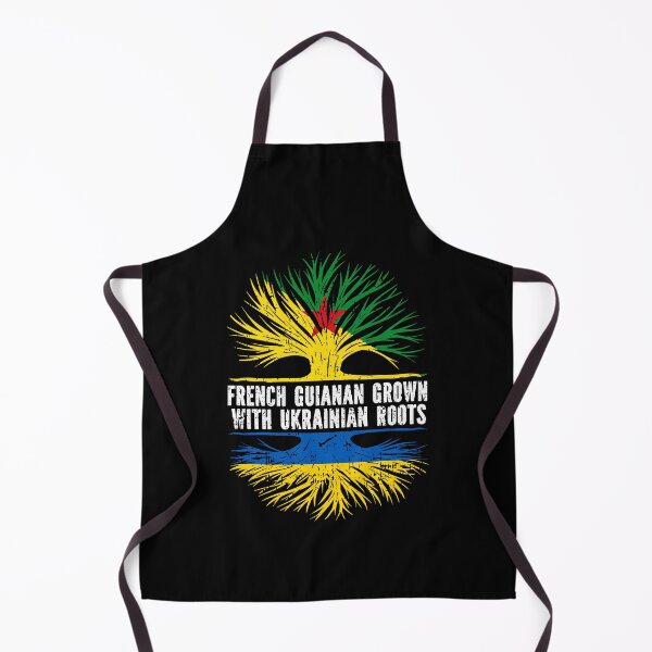 Item preview, French Guianan Grown with Ukrainian Roots Flag designed and sold by CosmoKitsch.