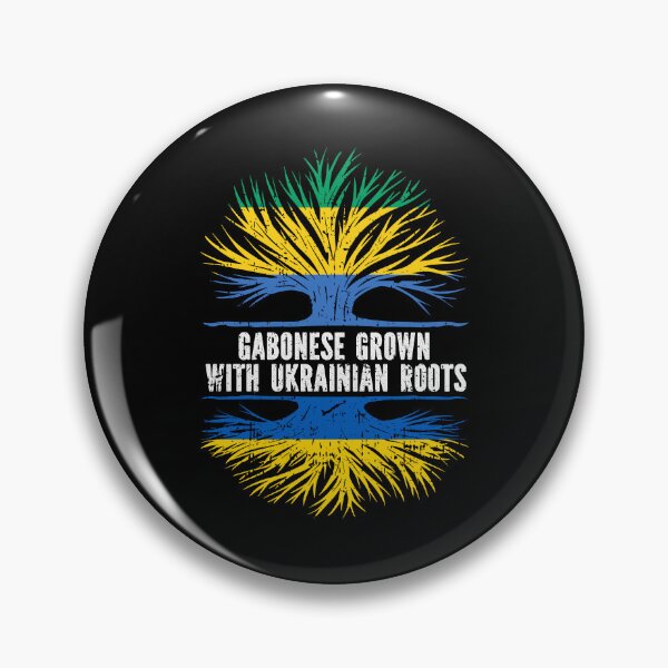 Item preview, Gabonese Grown with Ukrainian Roots Flag designed and sold by CosmoKitsch.