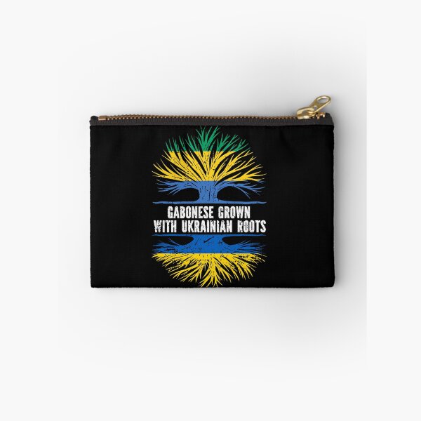 Item preview, Gabonese Grown with Ukrainian Roots Flag designed and sold by CosmoKitsch.