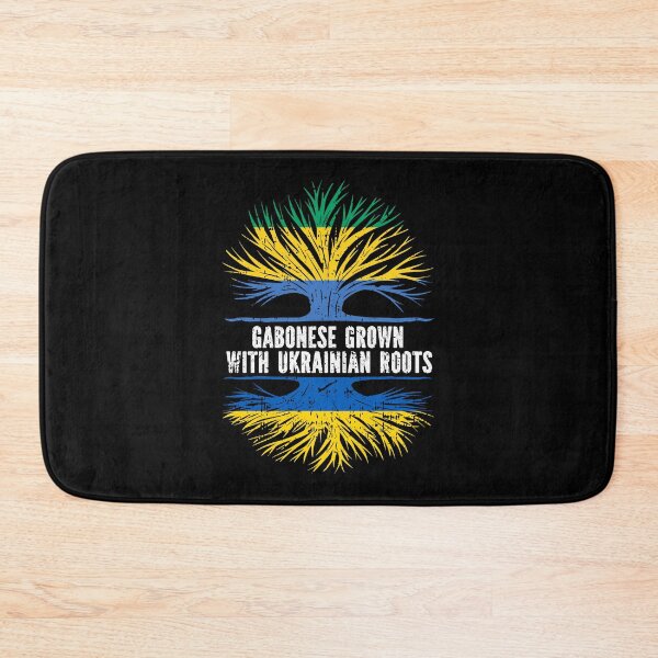 Item preview, Gabonese Grown with Ukrainian Roots Flag designed and sold by CosmoKitsch.