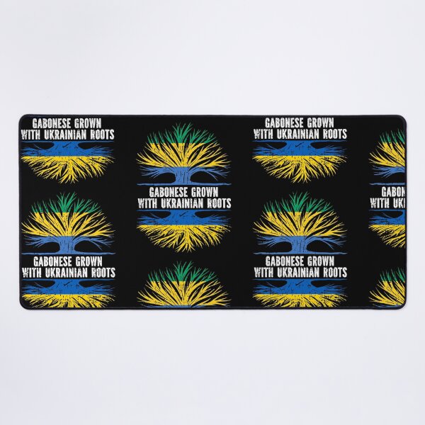 Item preview, Gabonese Grown with Ukrainian Roots Flag designed and sold by CosmoKitsch.