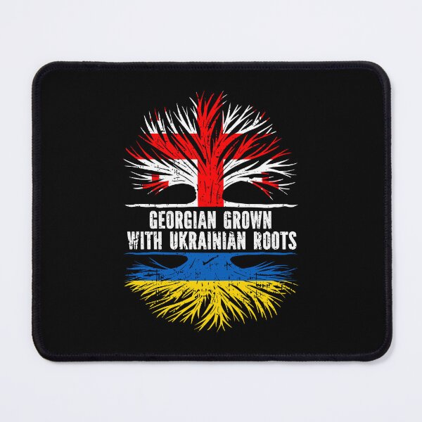 Item preview, Georgian Grown with Ukrainian Roots Flag designed and sold by CosmoKitsch.