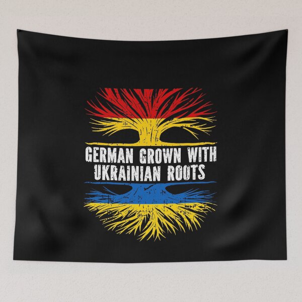 Item preview, German Grown with Ukrainian Roots Flag designed and sold by CosmoKitsch.