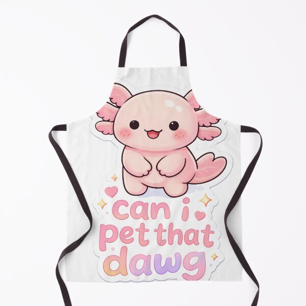 Item preview, Cute Axolotl Can I Pet That Dawg Sticker Kawaii Pink Axolotl Meme designed and sold by RAgustinusM17.