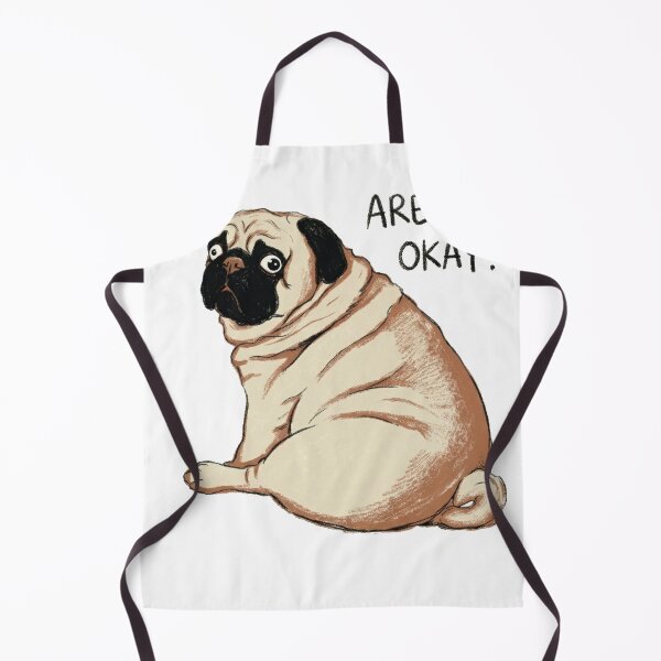 Item preview, Concerned Pug Saying Are You Okay designed and sold by Flying Doggo.