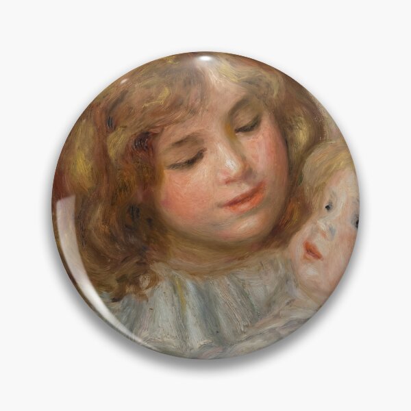 Item preview, Petite Fille Avec Sa Poupee by Pierre-Auguste Renoir: Tender Impressionist Portrait designed and sold by artofuniverse.