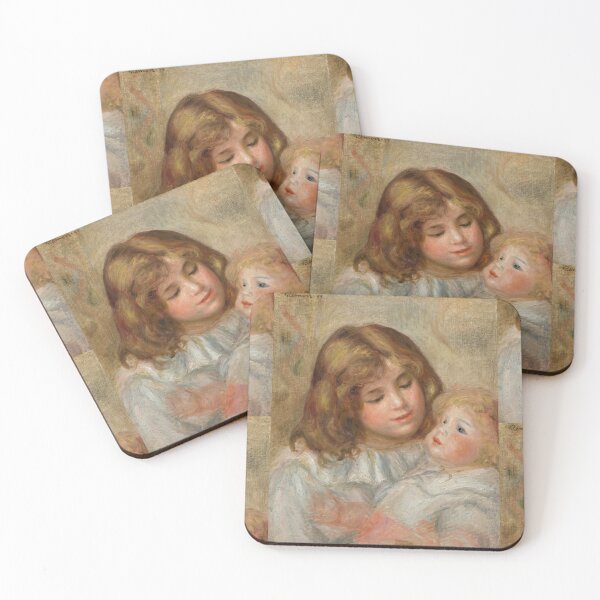Item preview, Petite Fille Avec Sa Poupee by Pierre-Auguste Renoir: Tender Impressionist Portrait designed and sold by artofuniverse.
