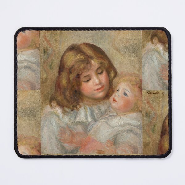 Item preview, Petite Fille Avec Sa Poupee by Pierre-Auguste Renoir: Tender Impressionist Portrait designed and sold by artofuniverse.
