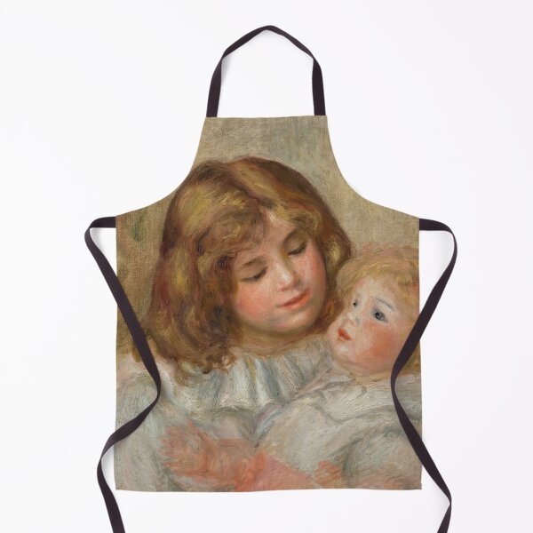 Item preview, Petite Fille Avec Sa Poupee by Pierre-Auguste Renoir: Tender Impressionist Portrait designed and sold by artofuniverse.