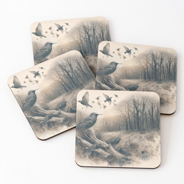 Item preview, Starlings in the Whispering Forest designed and sold by ChirpInc.
