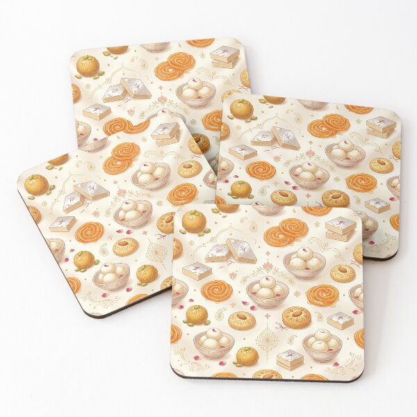 Item preview, Graceful Sweets of India: Elegant Mithai Seamless Pattern designed and sold by OpenDreamArts.