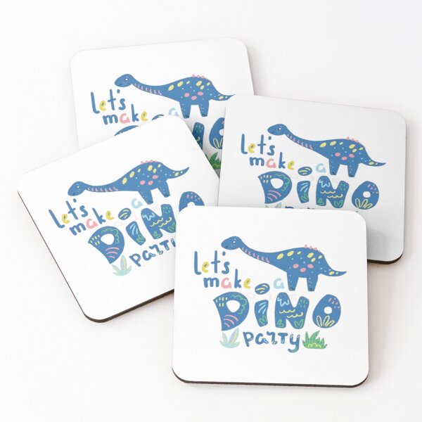 Item preview, Let’s Make a Dino Party – Cute Dinosaur Kids  designed and sold by MeowLoka ⭐⭐⭐⭐.