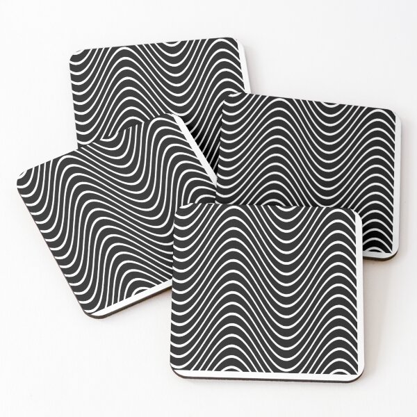Item preview, Black and white wave pattern designed and sold by SeamlessDsign.