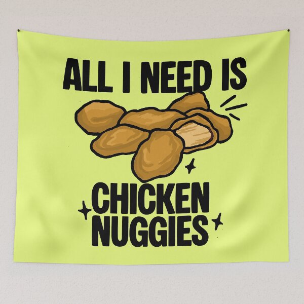 Item preview, All I Need Is Chicken Nuggies (Light Lime Green) designed and sold by CDPrintsDesigns.