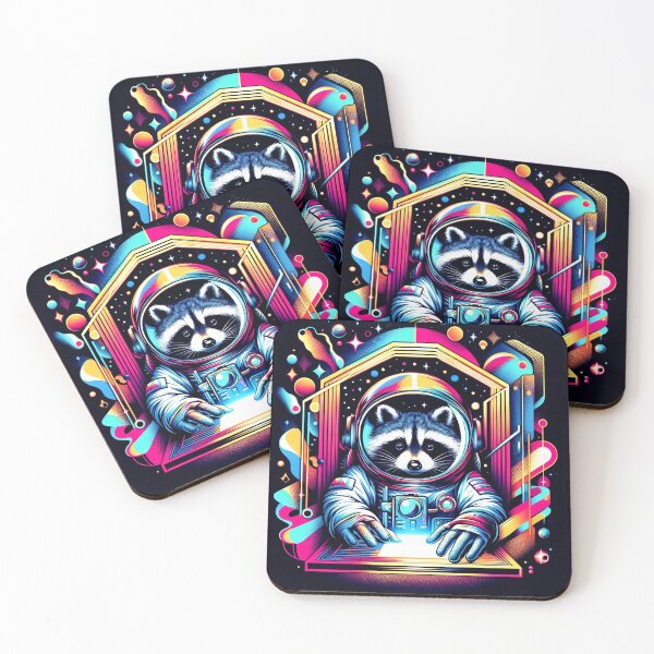 Item preview, astronaut raccoon designed and sold by Dogandesighn.