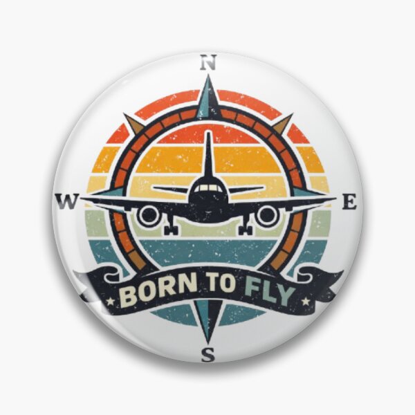 Item preview, Born To Fly Compass Airplane Vintage Aviation Design designed and sold by Elgrande2027.