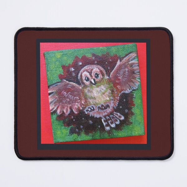 Item preview, Talon Tiny - miniature owl painting designed and sold by LittleLiz.
