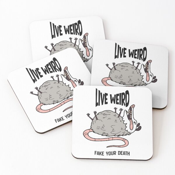Item preview, Possum “live weird fake your death”- Funny sarcastic meme animal designed and sold by s.artaller.