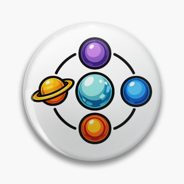 Item preview, Futuristic Planet Orbit – Abstract Space System | Sci-Fi Minimal Design designed and sold by Be-You-Vibes.