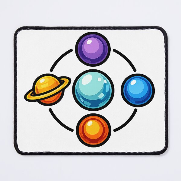 Item preview, Futuristic Planet Orbit – Abstract Space System | Sci-Fi Minimal Design designed and sold by Be-You-Vibes.