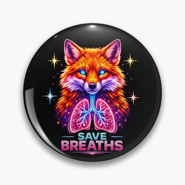 Item preview, Save Breaths Respiratory Therapist Fox Neon Lung Healthcare RT Medical Design designed and sold by ClinicalHubs.