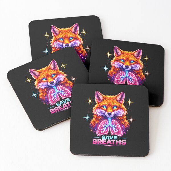 Item preview, Save Breaths Respiratory Therapist Fox Neon Lung Healthcare RT Medical Design designed and sold by ClinicalHubs.