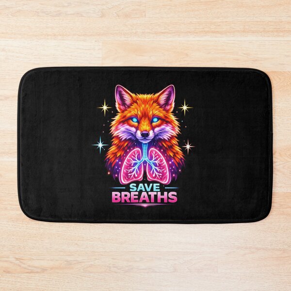 Item preview, Save Breaths Respiratory Therapist Fox Neon Lung Healthcare RT Medical Design designed and sold by ClinicalHubs.