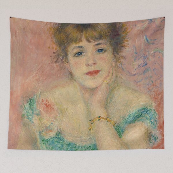 Item preview, Portrait of the Actress Jeanne Samary by Pierre-Auguste Renoir: Impressionist Poster designed and sold by artofuniverse.